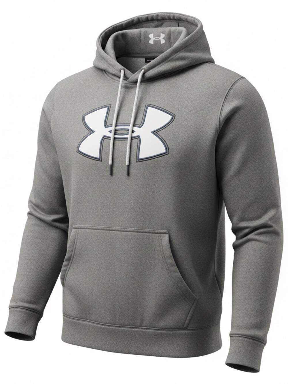 Under Armour ColdGear Gray Fleece Hoodie | Men’s Medium | Embroidered Logo Loose